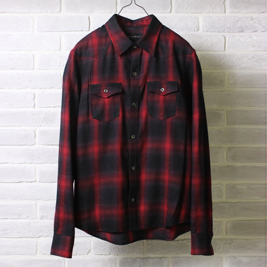  C/R OMBRAY 起毛 WESTERN CHECK SHIRTS  