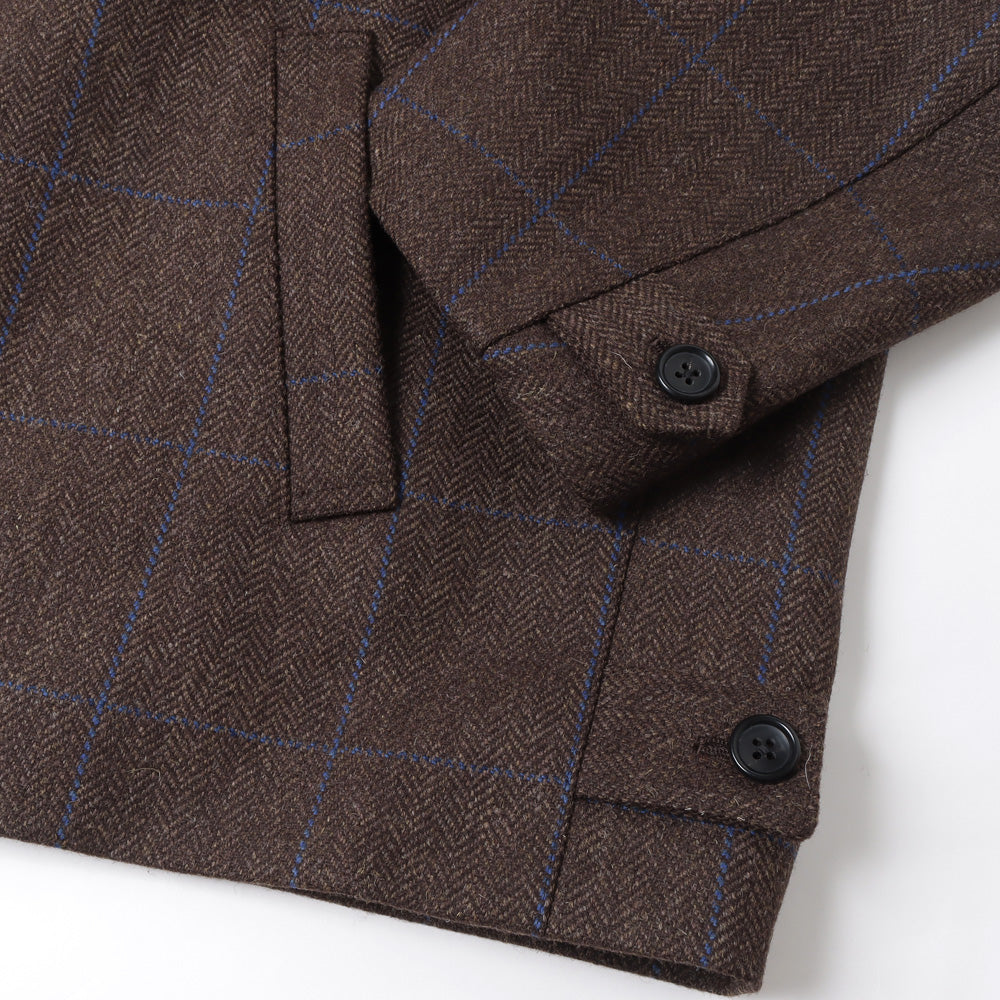 INTERIM-LOVAT TWEED HARRINGTON JACKET-arm