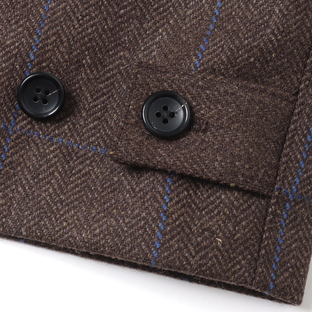 INTERIM-LOVAT TWEED HARRINGTON JACKET-button